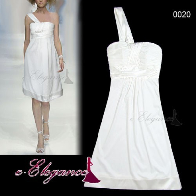 Koktejlové bílé šaty Ever Pretty