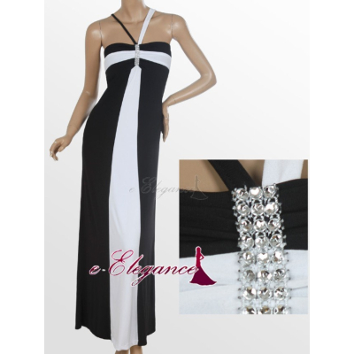 Černo bílé společenské šaty Ever Pretty