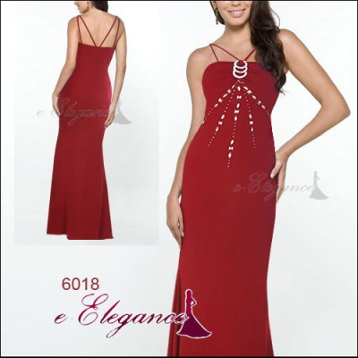 Dlouhé červené společenské šaty Ever Pretty