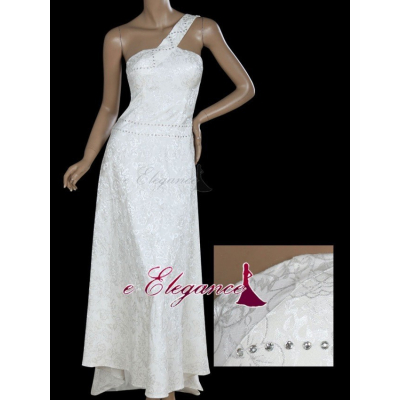 Ever Pretty Smetanové šaty s vlečkou