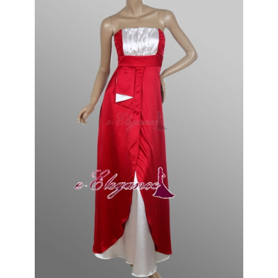 Ever Pretty Dlouhé červené společenské šaty s vlečkou