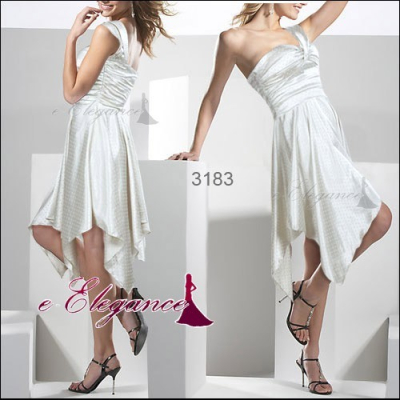 Smetanové koktejlové šaty Ever Pretty