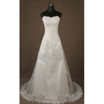 Bílé Svatební šaty s vlečkou