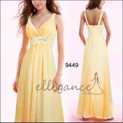Žluté společenské šaty Ever Pretty