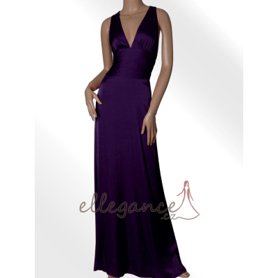 Ever Pretty Fialové šaty s vlečkou