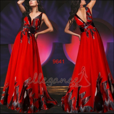 dlouhé červené šaty Ever Pretty