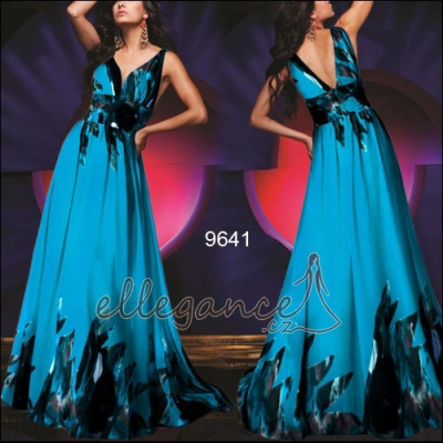 dlouhé modré šaty Ever Pretty