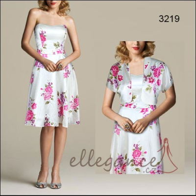 Koktejlové šaty s bolerkem