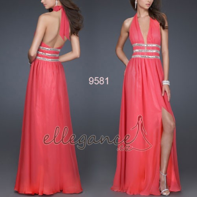 Dlouhé růžové společenské šaty Ever Pretty