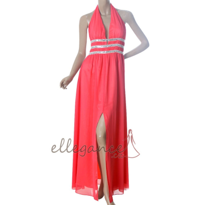 Dlouhé oranžové šaty Ever Pretty