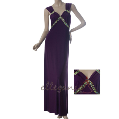 Dlouhé  fialové šaty Ever Pretty