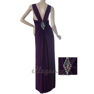Dlouhé  fialové šaty Ever Pretty