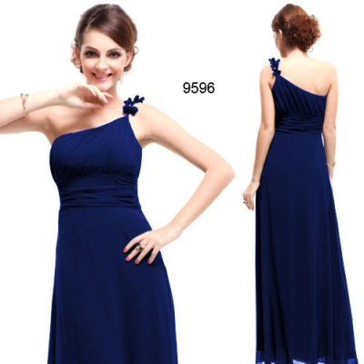 Dlouhé modré společenské šaty Ever Pretty