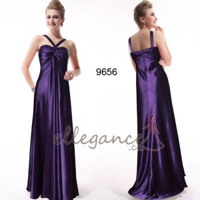 Dlouhé fialové šaty s vlečkou Ever Pretty