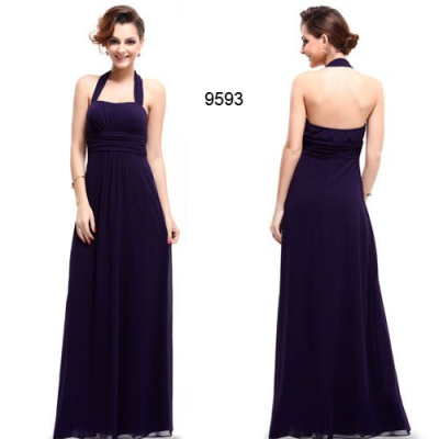 Dlouhé fialové společenské šaty Ever Pretty