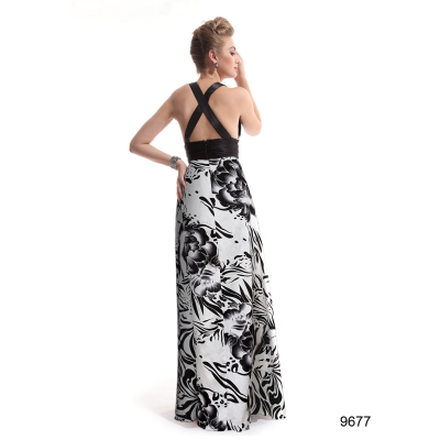 Černo bílé společenské šaty