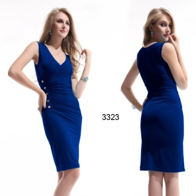 Modré koktejlové šaty