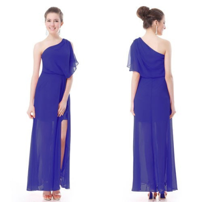 Dlouhé modré společenské šaty Ever Pretty