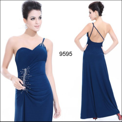 Modré dlouhé šaty Ever Pretty