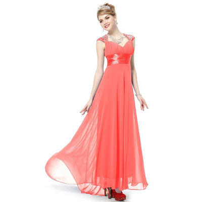 Ever Pretty Červené šaty s vlečkou