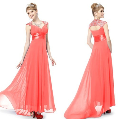 Ever Pretty Červené šaty s vlečkou