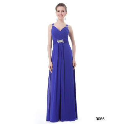 Modré šifonové společenské šaty Ever Pretty