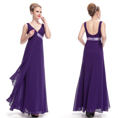 Ever Pretty Fialové večerní šaty