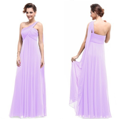 Fialkové dlouhé společenské šaty Ever Pretty