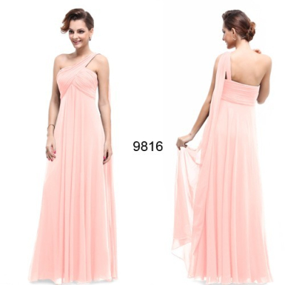 Růžové dlouhé společenské šaty Ever Pretty