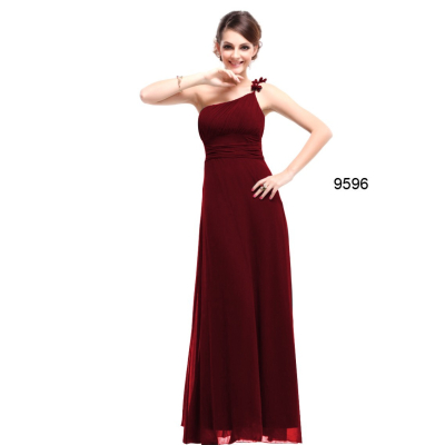 Dlouhé vínové šaty Ever Pretty