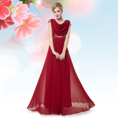 Dlouhé červené večerní šaty Ever Pretty