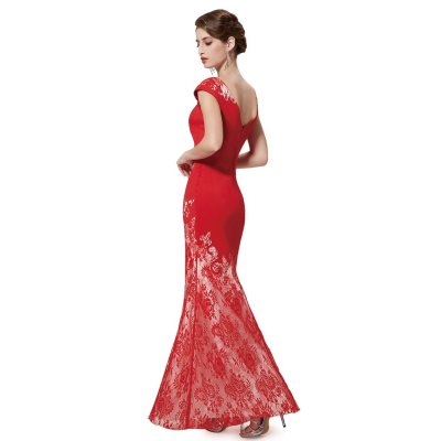 Dlouhé červené siluetové šaty Ever Pretty
