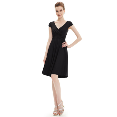 Ever Pretty černé koktejlky s mini rukávky