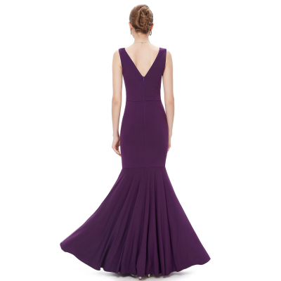 Fialové dlouhé siluetové šaty Ever Pretty